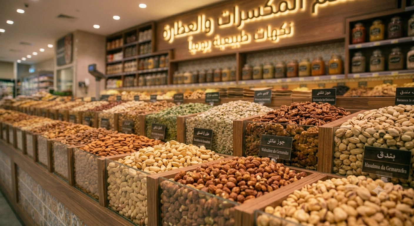 قسم المكسرات والبهارات الخاصة